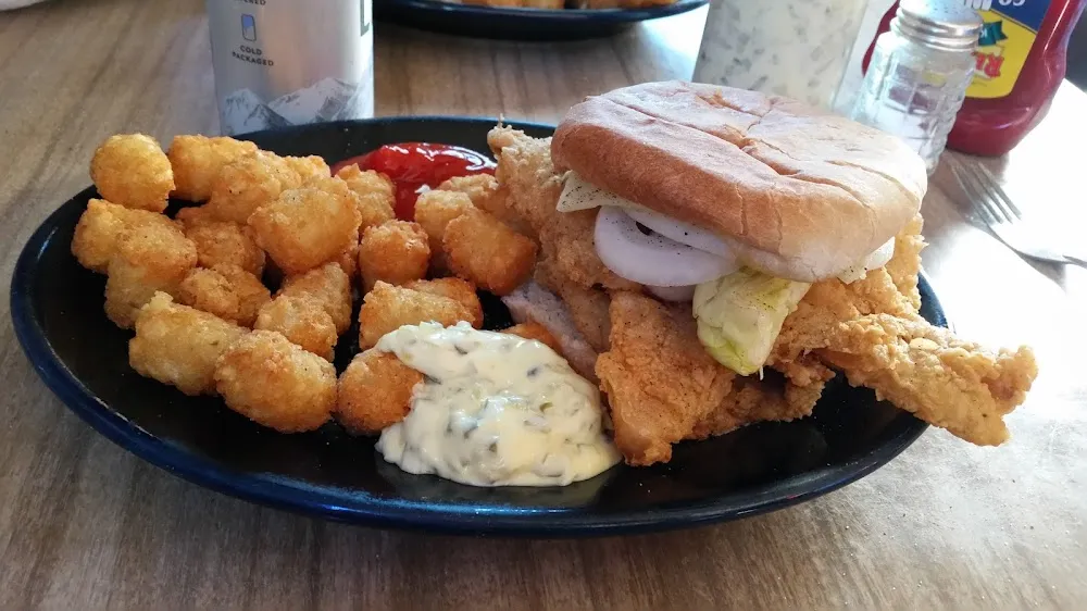 Durbin Fish Sandwich with Pepper Jack Cheese and Onion Delish